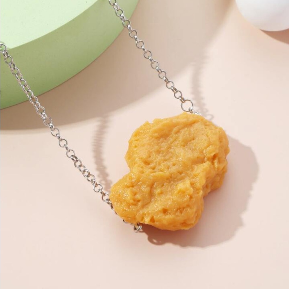NEW Chicken Nugget Necklace ~ McNugget Fast Food McDonalds Nuggie